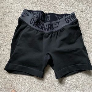Gymshark Black and Charcoal Flex Shorts, Size XS